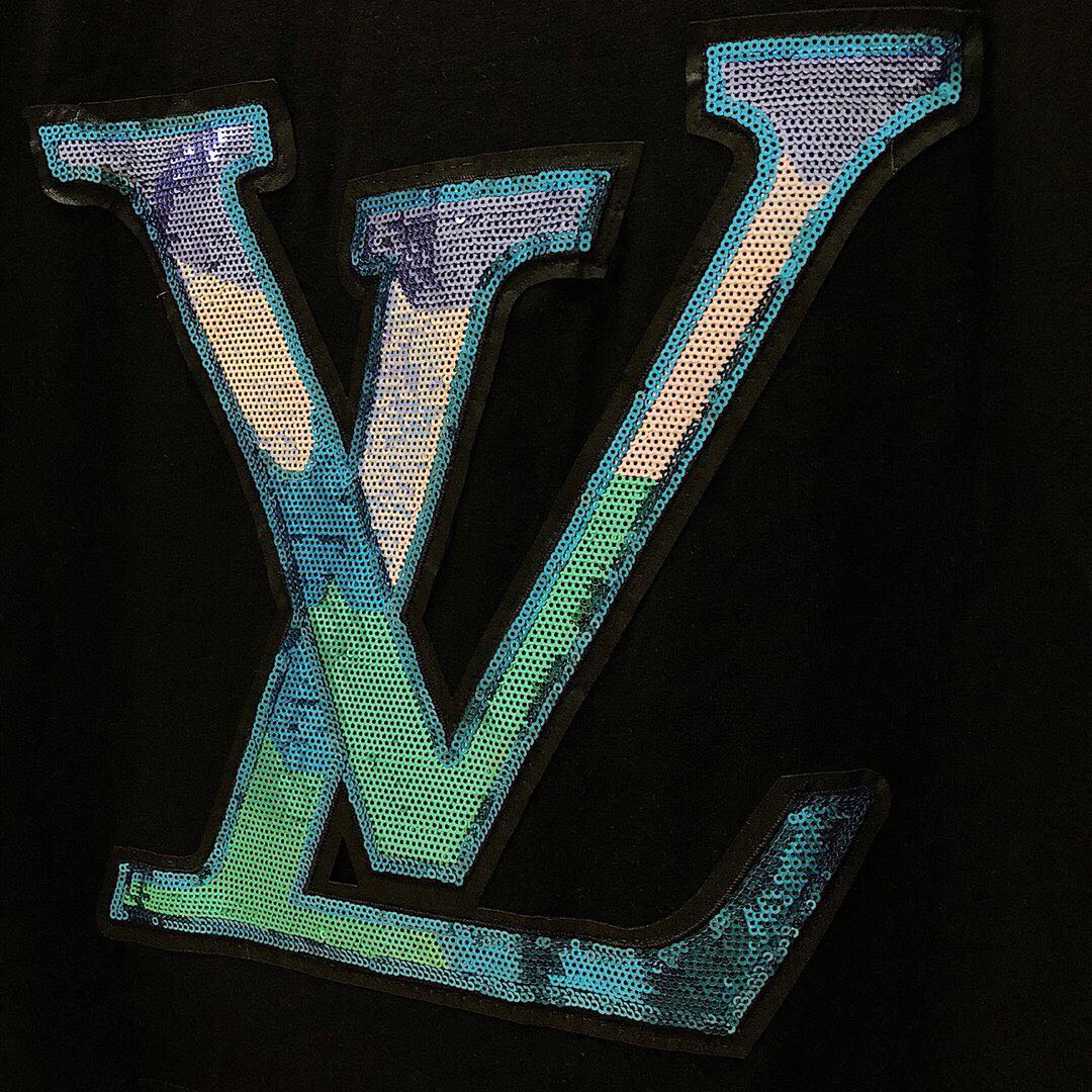 Reflective Logo - Louis Vuitton Reflective Logo Print T Shirt In Black