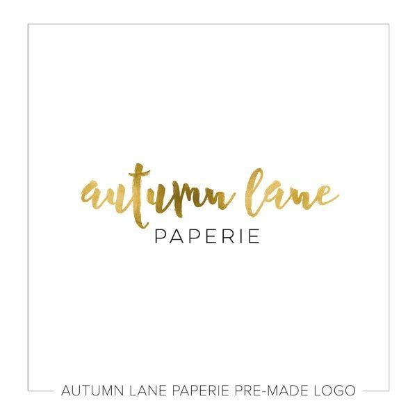 Brush Logo - Brush Font Gold Foil Logo