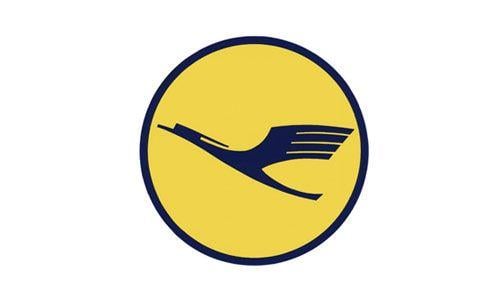 Blue Bird in a Circle with a Yellow Airlines Logo - Bird logos | Logo Design Love
