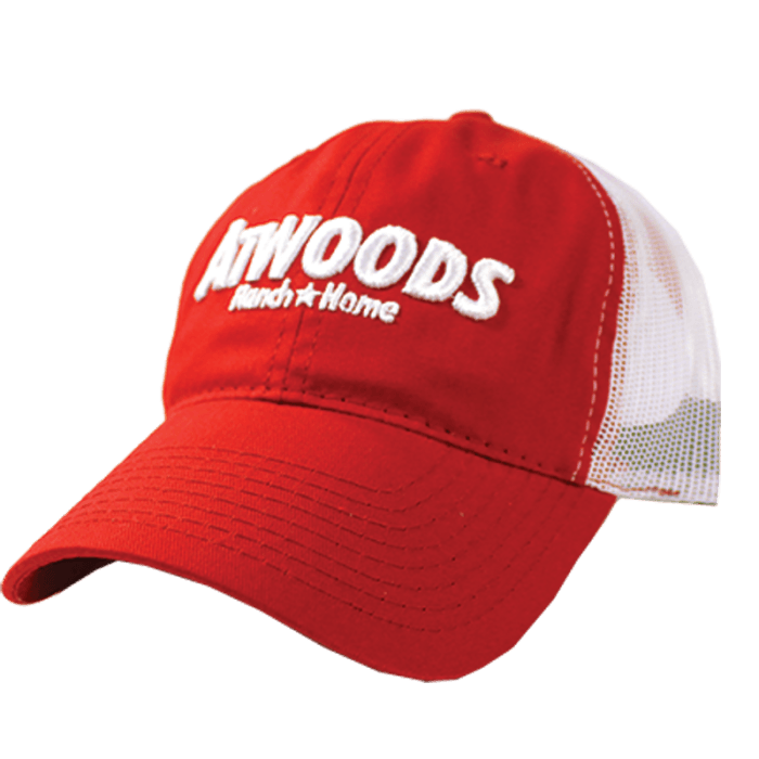 Atwoods Logo - Atwoods Red/White Cap