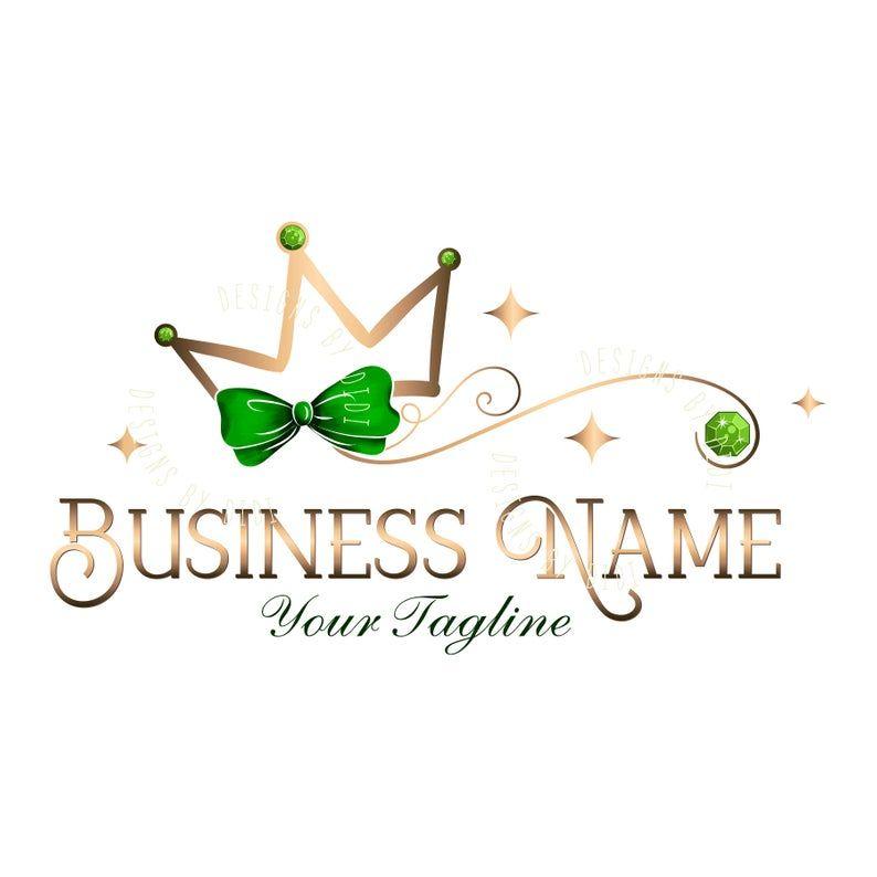 Emerald Logo - Logo Design, Custom Logo Design, Crown logo, Beauty logo, emerald logo,  crown green emerald logo, crown gold Logo Design, princess Logo gold