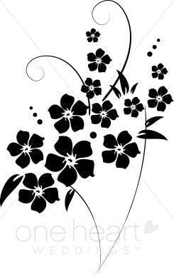 Black and White Flower Logo - Free Clip Art Black and White Flowers. flower flourishes clipart
