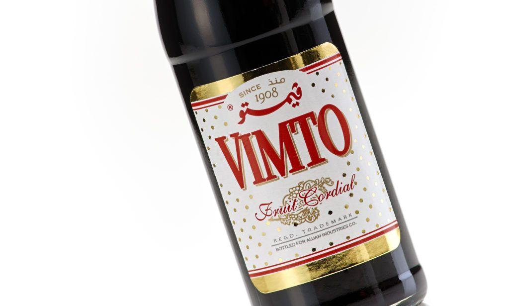 Vimto Logo - Beatson Clark makes mini Vimto bottles for Middle East market