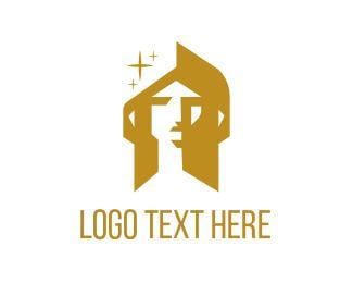 Sculpture Logo - Golden Face Logo