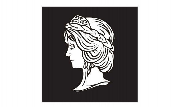 Sculpture Logo - Greek goddess sculpture logo design Vector