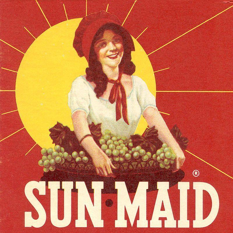 Sun-Maid Logo - Sun Maid Brand Logo 1956 Maid, The Free