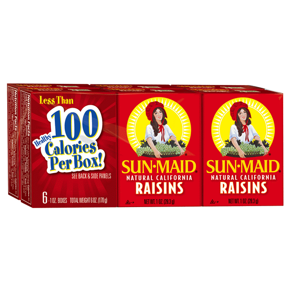 Sun-Maid Logo - Sun Maid Natural California Raisins, 6 pk, 1 oz