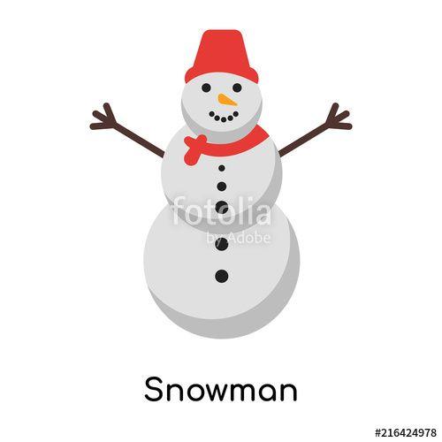 Snowman Logo - Snowman icon vector sign and symbol isolated on white background ...