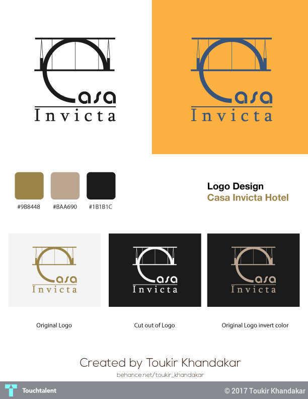 Invicta Logo - Hotel Casa Invicta Logo Design. Touchtalent Everything Creative