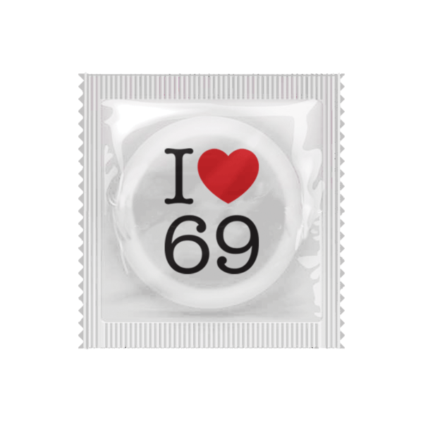 69 Logo - I Love 69 Condoms