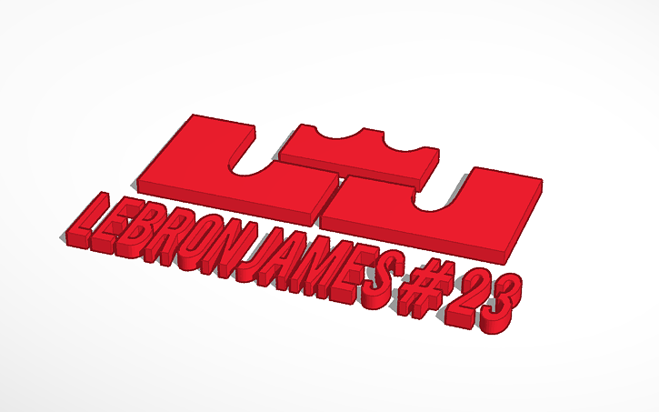 LeBron's Logo - 3D design LeBron James Logo | Tinkercad