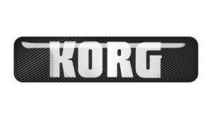 Korg Logo - Details about Korg 2x0.5 Chrome Effect Domed Case Badge / Sticker Logo