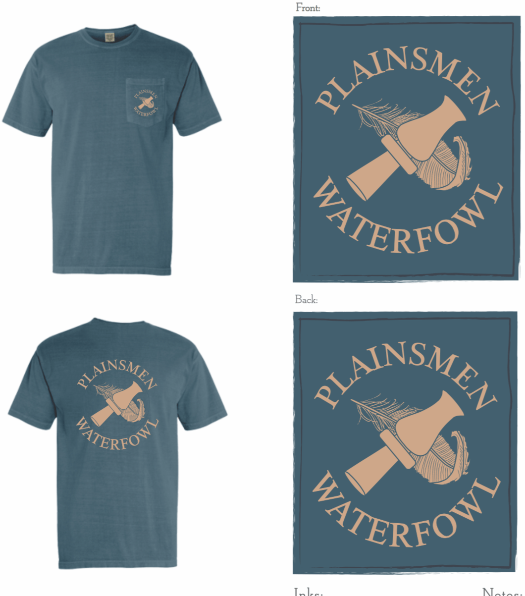 Plainsmen Logo - Plainsmen Logo T-Shirt - Sea