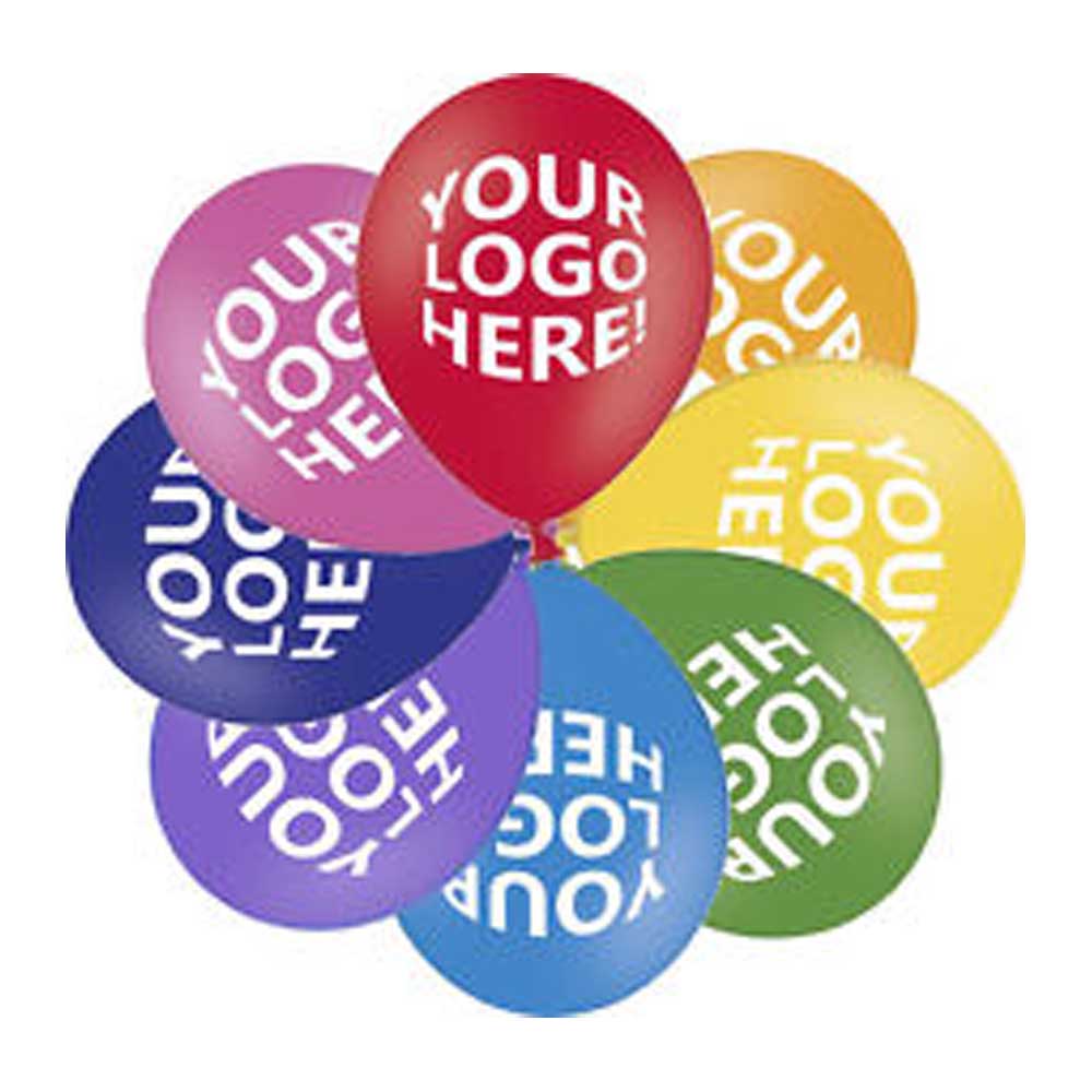 Balloons Logo - 11” Latex Balloons Custom Imprinted with a LOGO (100)