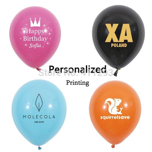 Balloons Logo - US $19.9 |custom balloon 100 200 1000 pcs personalized print balloon  letters text own logo printing advertising customized balloons-in Ballons &  ...
