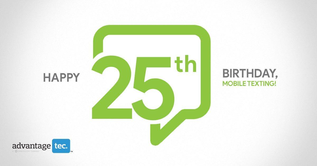 Texting Logo - Happy 25th birthday, mobile texting! – AdvantageTec
