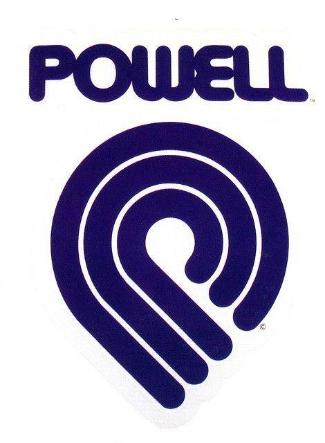 Powell Logo - Powell Logo Blue | Skateboarding | Logos, Old school skateboards ...