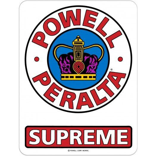 Powell Logo - Powell Peralta Supreme OG Sticker 3.25