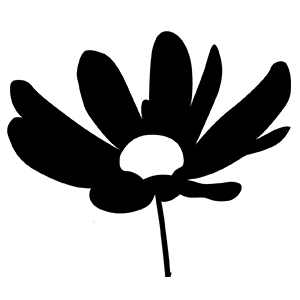 Black and White Flower Logo - Black Flower Graphics Clipart Png Image