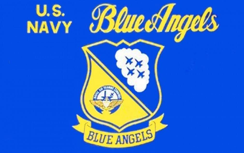 Blue Angels Logo - US NAVY BLUE ANGELS - 5 X 3 FLAG