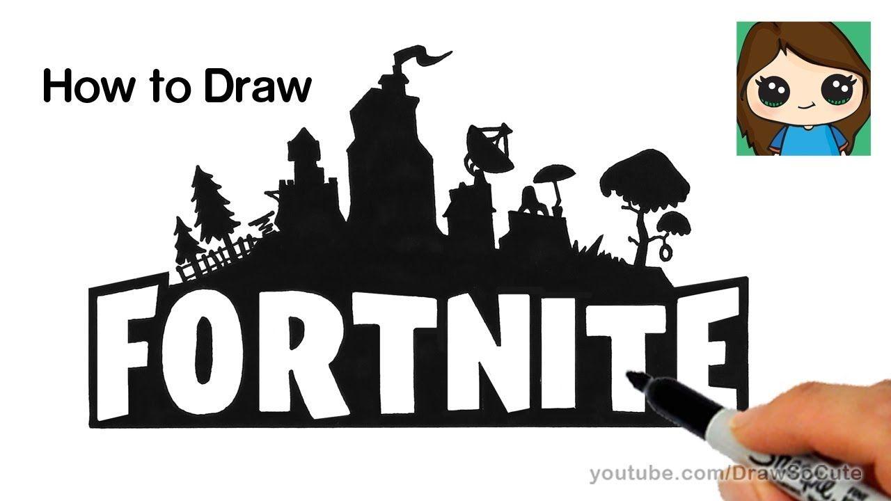 Fornite Logo - How to Draw Fortnite Logo Easy - YouTube