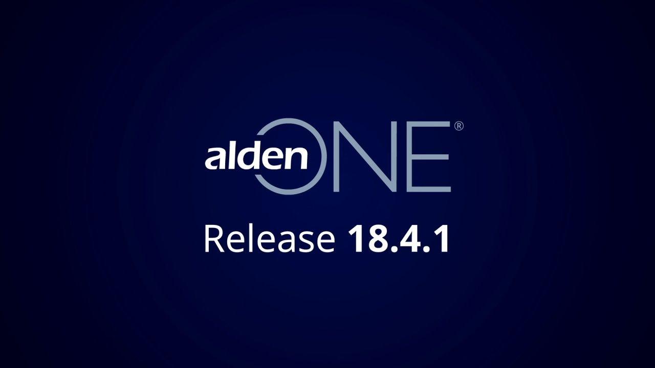 Alden Logo - Introducing Alden One, Release 18.4.1