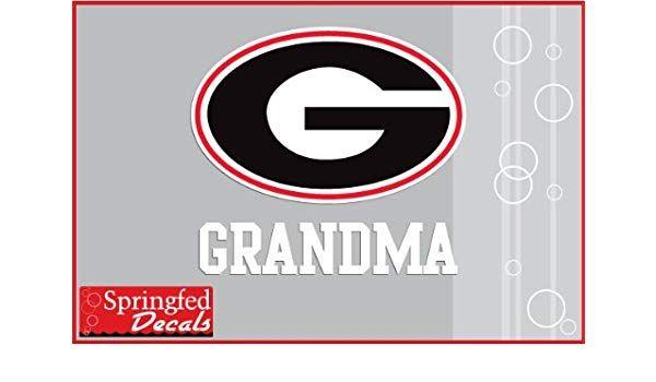 Grandma Logo - Amazon.com: Georgia Bulldogs GRANDMA w G Logo #1 Vinyl Decal Car ...