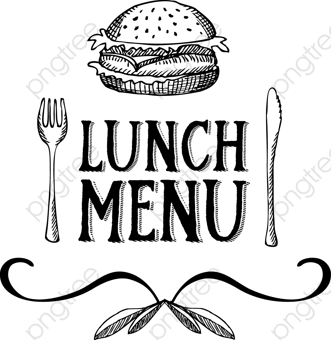 Menu Logo - Hamburger Lunch Menus Logo, Logo Vector, Decoration, Vector PNG and ...