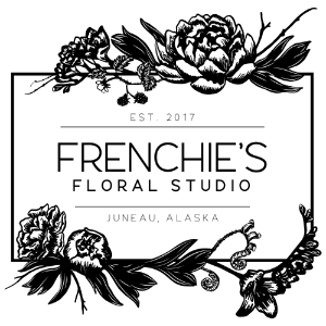 Flowers Black and White Logo - Flowers Frenchie's Floral Studio - Best Juneau AK Florist