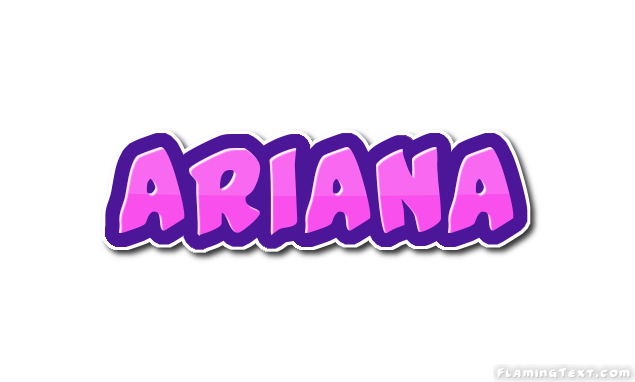 Ariana Logo - Ariana Logo. Free Name Design Tool from Flaming Text