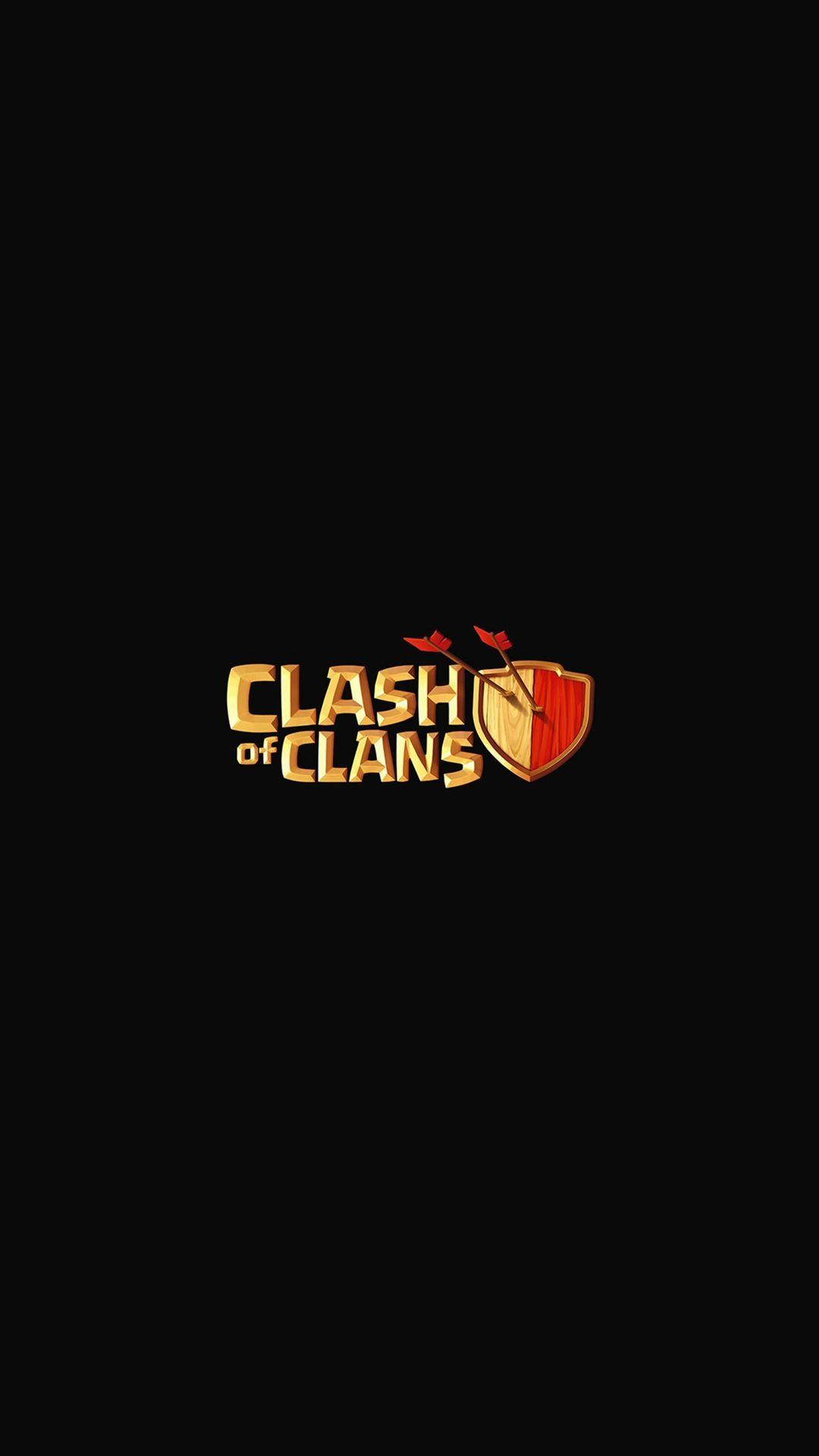 Coc Logo - Clash Of Clans Logo Art Dark Game #iPhone #6 #plus #wallpaper ...