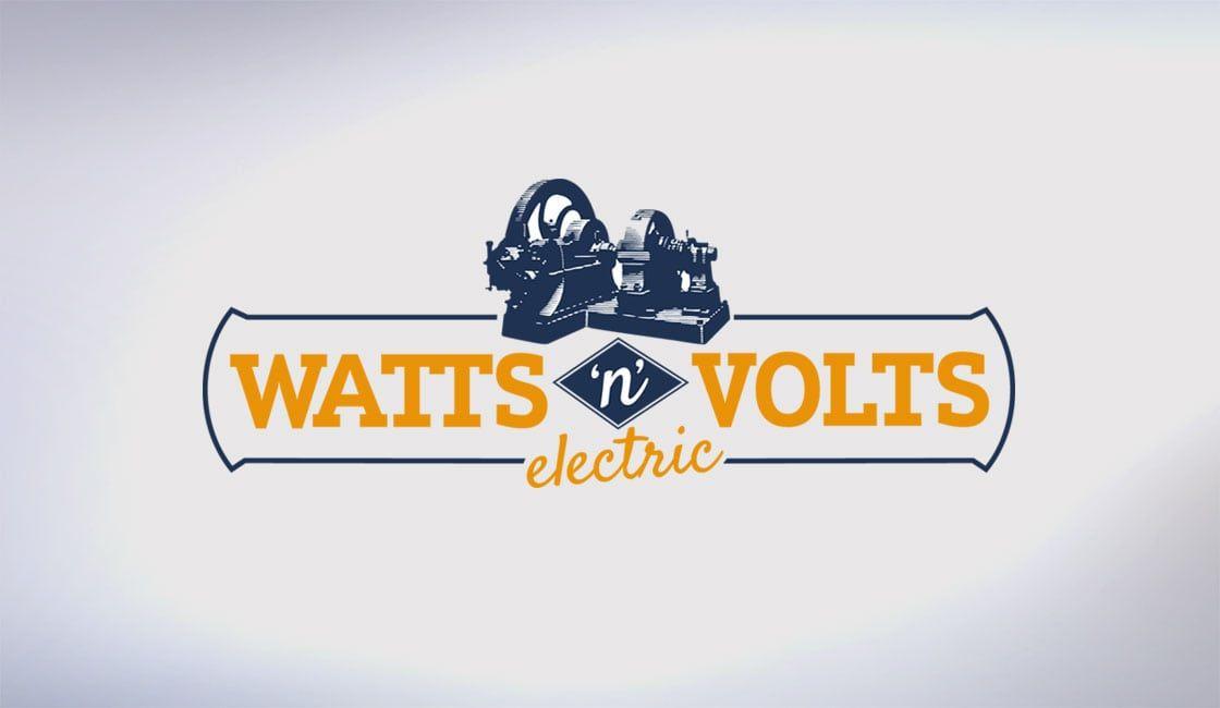 Watts Logo - Watts n Volts Electric Logo - PearTree Graphic Design & Marketing Firm