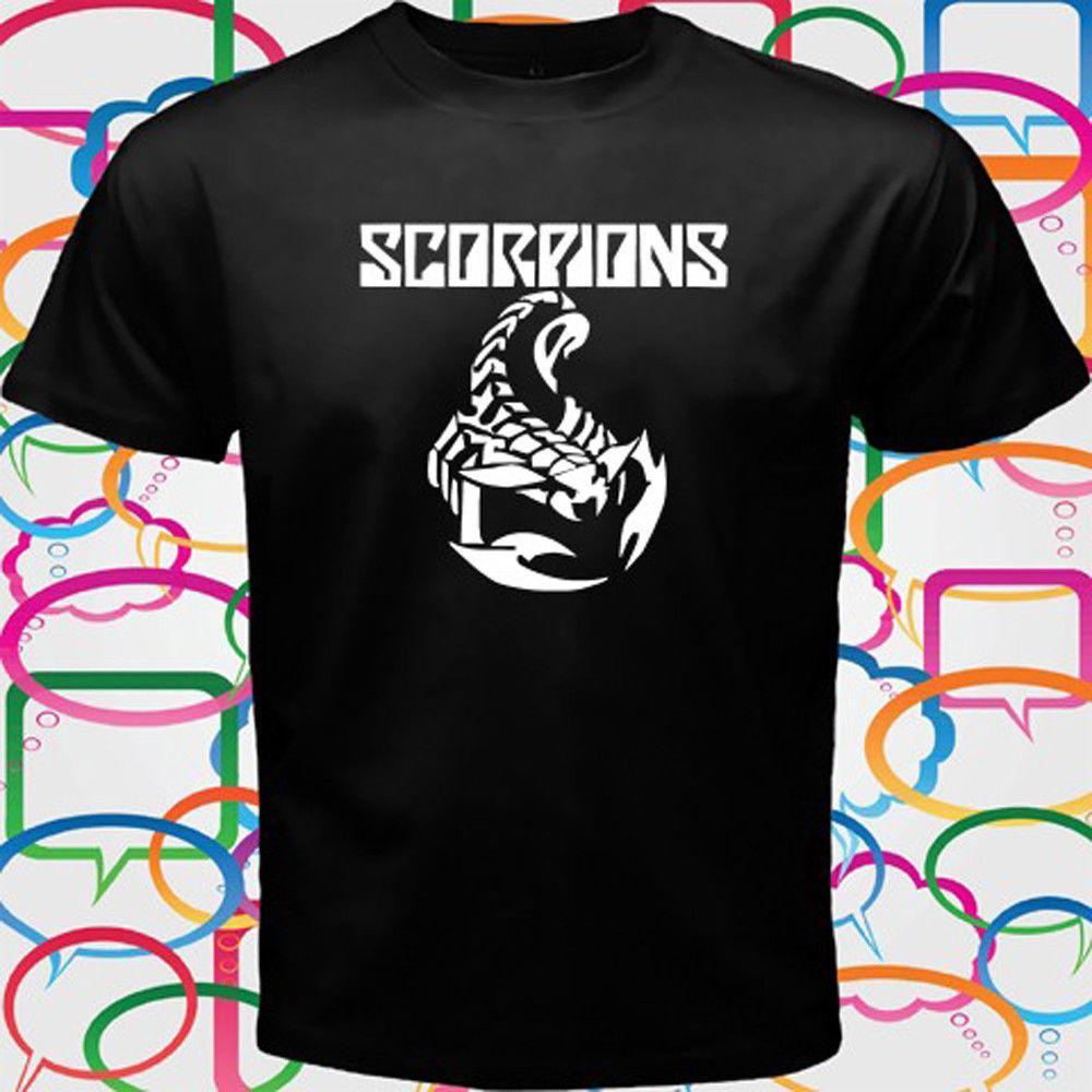 Scorpions Logo - SCORPIONS Logo Rock Band Legend Men's Black T Shirt Size S To 3XL Funny Free Shipping Unisex