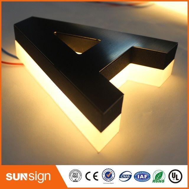 LED Logo - US $0.8 |stainless steel led logo backlit led channel sign lighted metal  letters-in Electronic Signs from Electronic Components & Supplies on ...