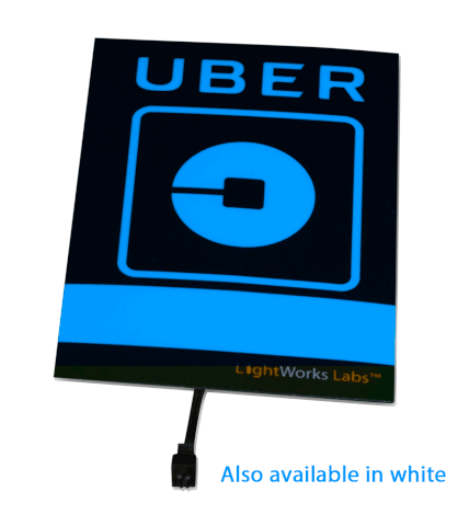 LED Logo - Uber Modern O LED Logo Glow Light Sign & White Available