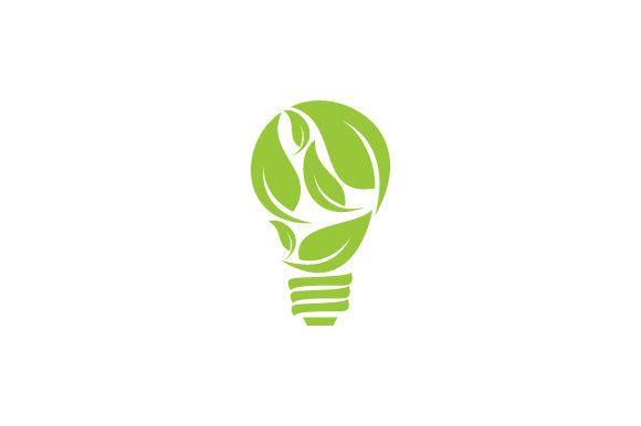Lamp Logo - Modern leaf bulb lamp vector logo