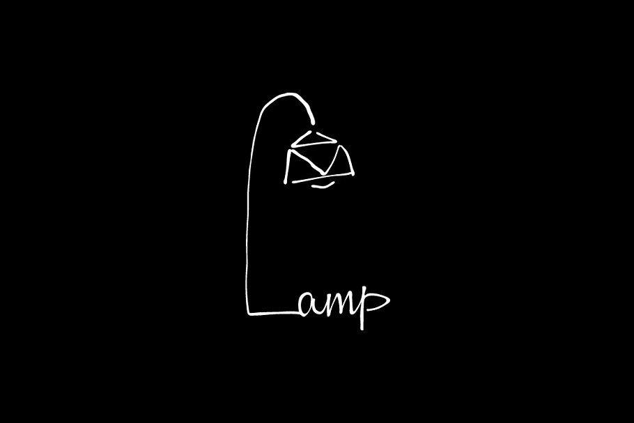 Lamp Logo - Lamp Logo. Table lamp illustration.