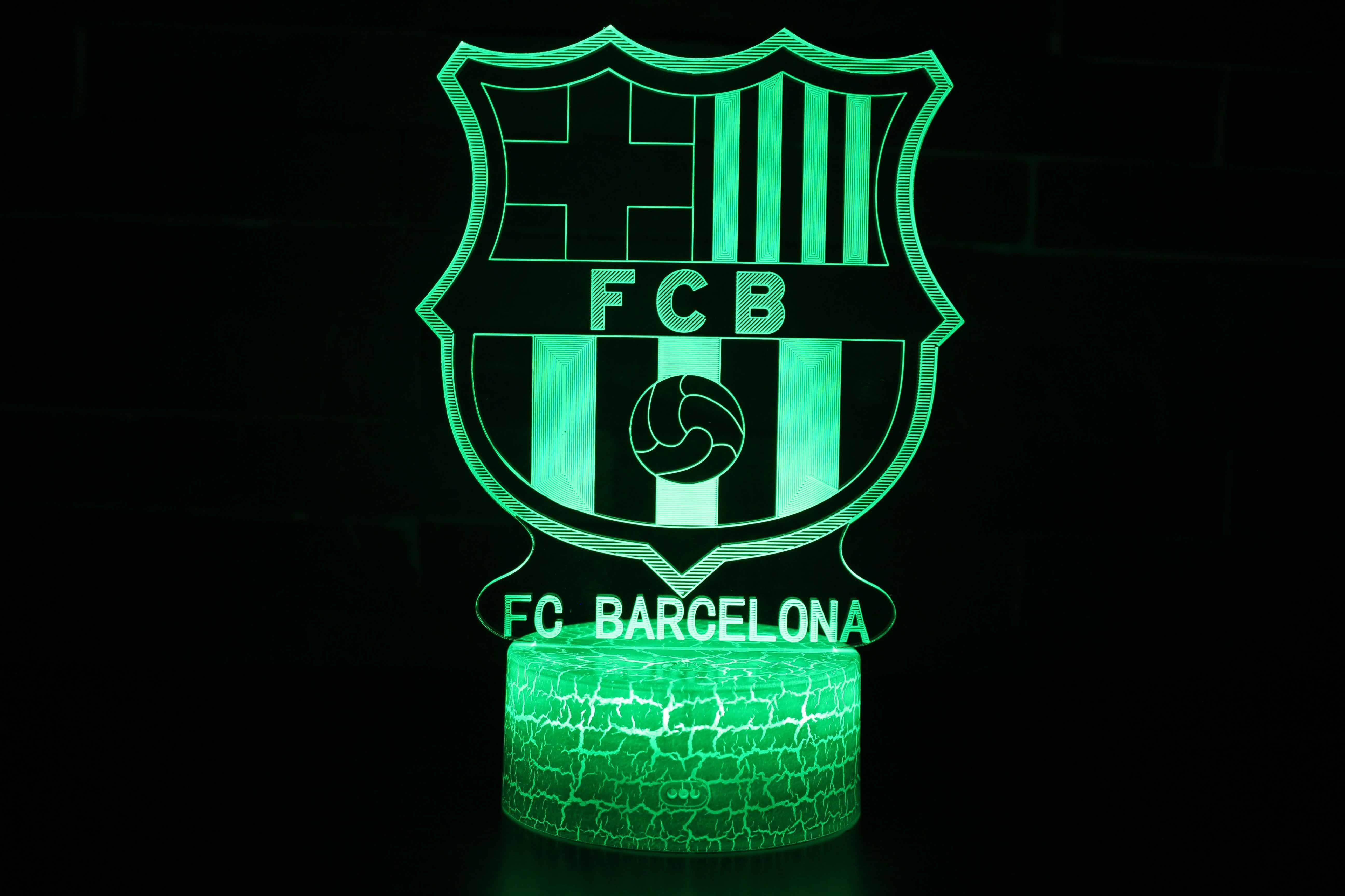 Lamp Logo - Details about FC Barcelona club Logo 3D illusion Night Light 7 Color LED  Desk Table Lamp Toys