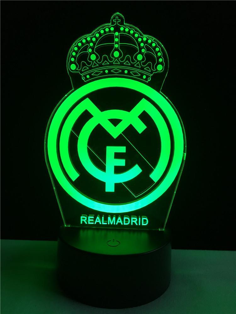 Lamp Logo - Real Madrid logo LOGO touch 3D colorful Nightlight lamp