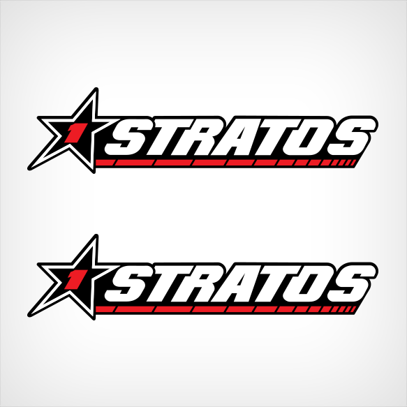Stratos Logo - 1988 1993 Stratos 1 Star Decal Set