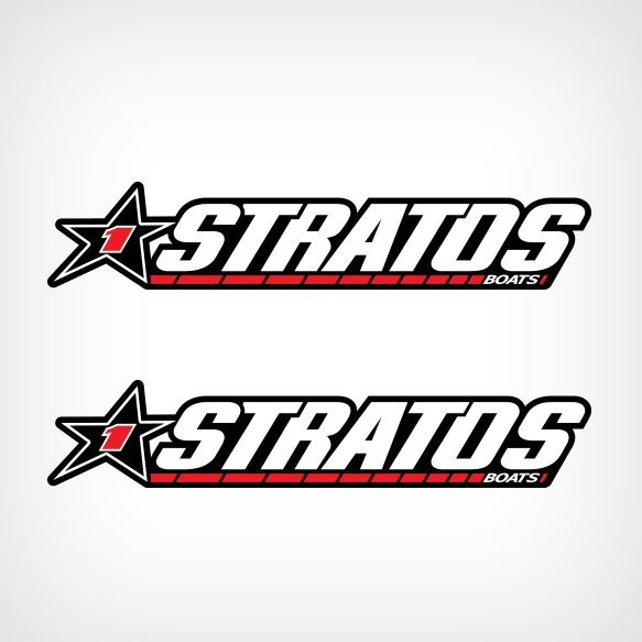 Stratos Logo - 1991 1997 1 Star Stratos Boats Decal Set