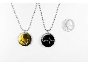 Coraline Logo - Details about Coraline Logo Dakota Fanning Creepy Animated 2 sided necklace