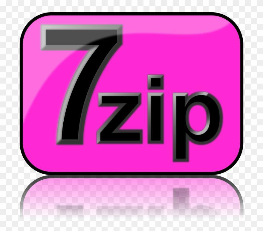 7-Zip Logo - Logo 7 Zip Brand Pink M Magenta Zip Clipart