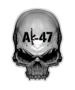 AK-47 Logo - Details about AK-47 Skull Decal - Assault Rifle AK47 Skull Sticker Gun  Graphic