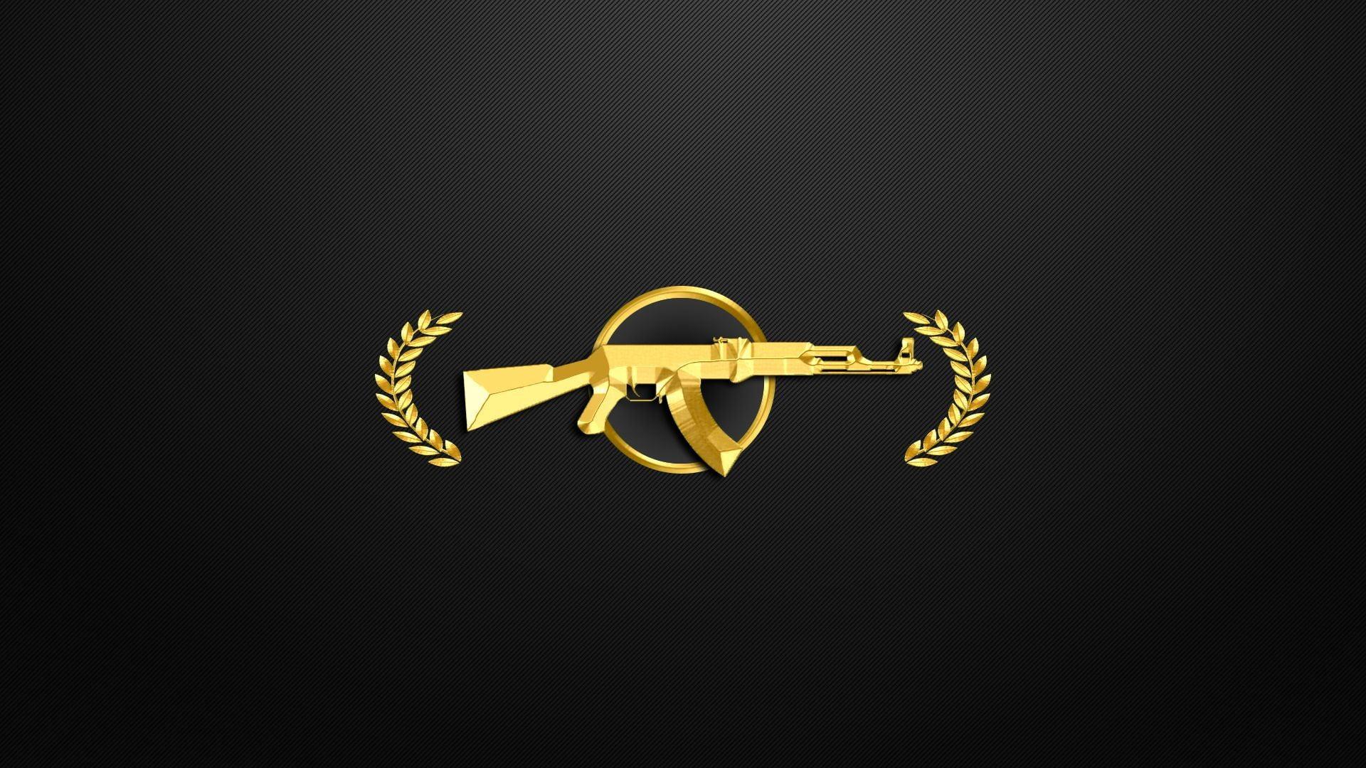 AK-47 Logo - Gold AK47 Logo, Counter Strike: Global Offensive HD Wallpaper