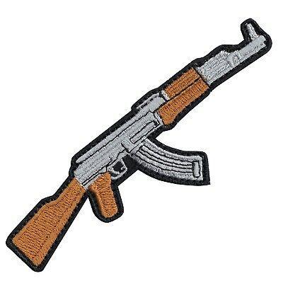 AK-47 Logo - AK47 PATCH IRON ON Embroidered GUN Kalashnikov LOGO ASSAULT RIFLE