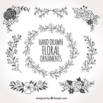 Black and White Flower Logo - Wreath Vectors, Photo and PSD files