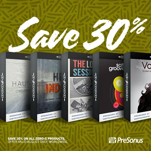 August Logo - 30% OFF ALL Zero G Products For August 2019! BlogPreSonus