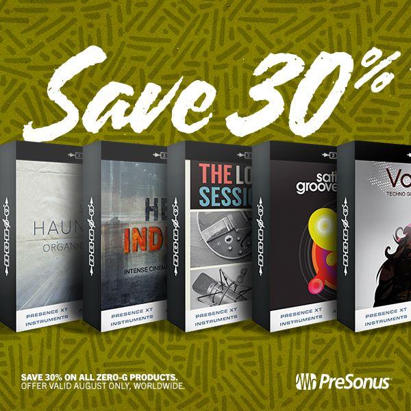 August Logo - 30% OFF ALL Zero-G Products for August 2019! - PreSonus BlogPreSonus ...