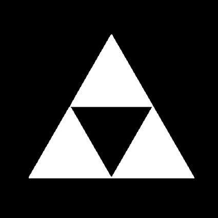 Triforce Logo - TRIFORCE LOGO from the Legend of Zelda WHITE vinyl